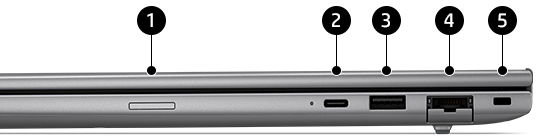 HP ZBook 8 G2 – Anschlüsse rechte Seite